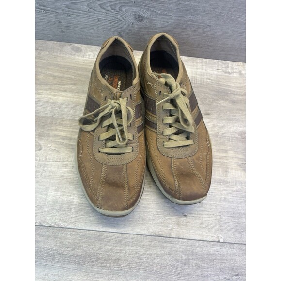 Skechers Mens 9 Classic Fit Air Cooled Memory Foam SN65055 Color DSCH Brown - Picture 3 of 10